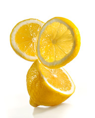 fresh lemon on a white background