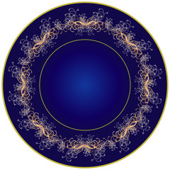 Dark blue plate