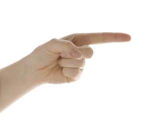 pointing finger