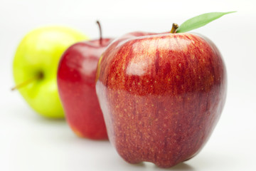 apples isolated on white