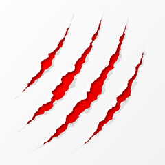 Claws scratches. Easy editable vector illustration.
