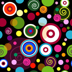 Fototapeta premium Abstract seamless pattern with balls
