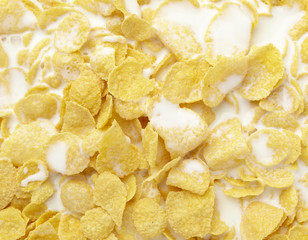 corn flakes cereals muesli food milk