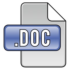 Icon DOC-Datei - obrazy, fototapety, plakaty