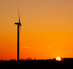 Wind generator and sunrise