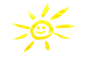Sun painted by child
