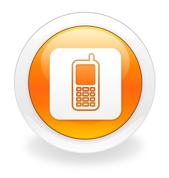 Orange mobile phone icon/logo