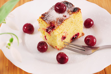 Cake with cherry