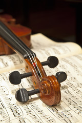Violin on Music Sheet