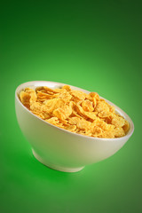 bowl with cornflakes