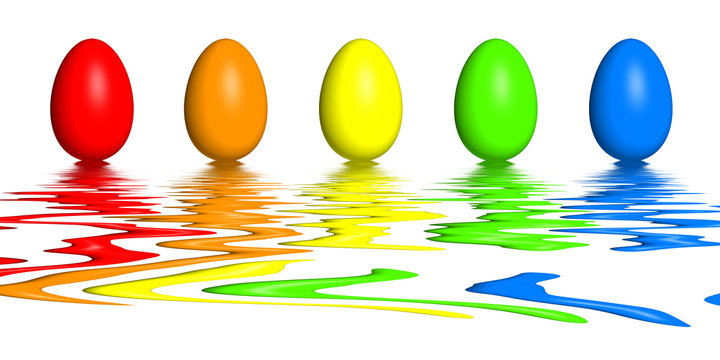 Rainbow Easter Eggs Refelx