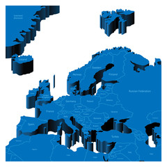 3d map of European Region