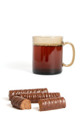 cup of tea and chocolate sweets