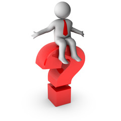 3d man on quest sign