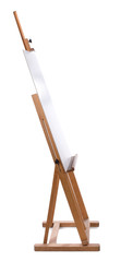 easel with blank canvas