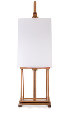 easel with blank canvas