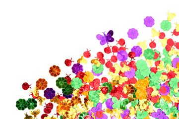 Spring confetti background.