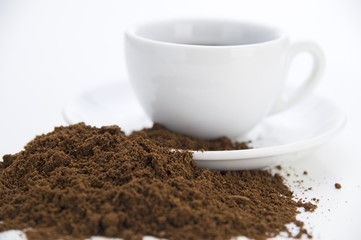 empty cup and powder