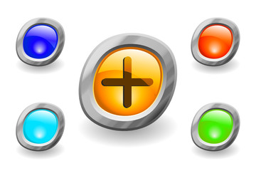 Obraz premium Buttons for web. Vector.