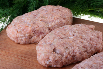 Crude overwound meat