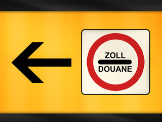 Fototapeta premium Zoll Douane