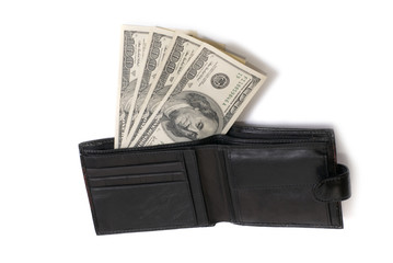 Wallet with dollars