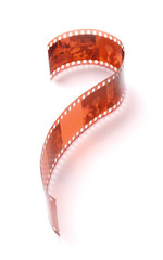 negative film macro or close up in question mark shape