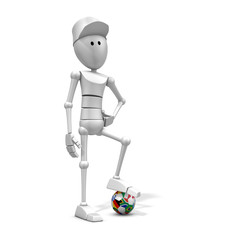 soccer player with world cup 2010 ball