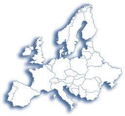 Europakarte © Tanja Bagusat