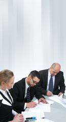 People fill the documents