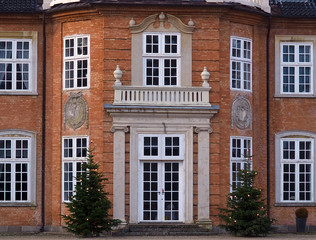 Fototapeta na wymiar Details of a big beautiful mansion house estate Denmark