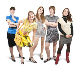 Obraz premium casually dressed beauty girls
