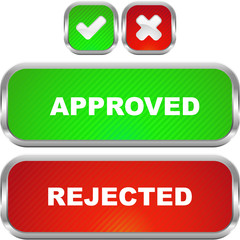 Approved and rejected icons.