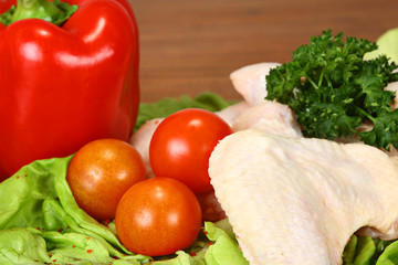 Rohe Hähnchenflügel