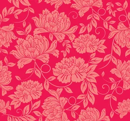 Deurstickers Seamless floral background © Sanjar Kutlimuratov