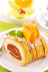 chocolate-creamy roulade