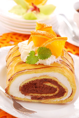 chocolate-creamy roulade