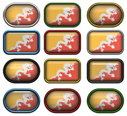 twelve buttons of the Flag of Bhutan