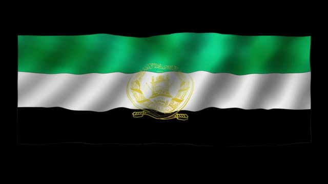 Afghanistan - waving flag with alpha matte
