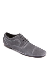 gray suede men shoe