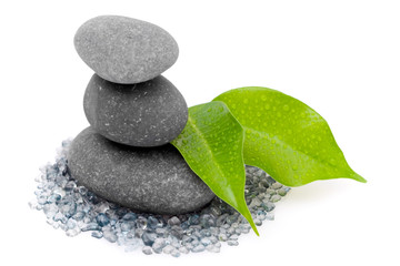 Feuilles et pierre Esprit ZEN