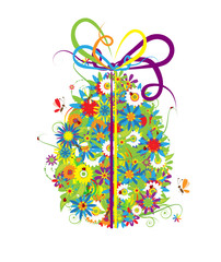 Easter egg with ribbon for your design