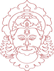 Hanuman the hindu ape (Monkey) god