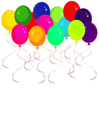 vector background with balloons