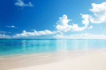 sand and Caribbean sea