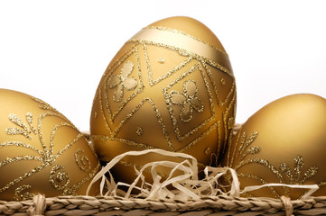 Golden easter eggs