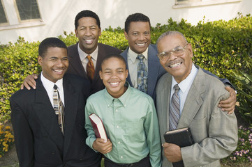 group of male churchgoers portrait