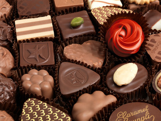 sweet red rose in a chocolate box
