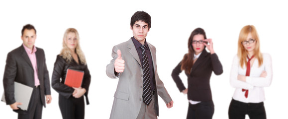 An attractive, business team