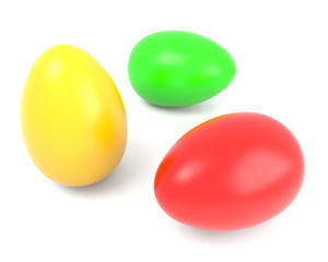 Three color eggs